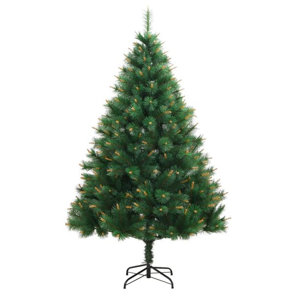 vidaXL Artificial Hinged Christmas Tree 300 LEDs 210 cm