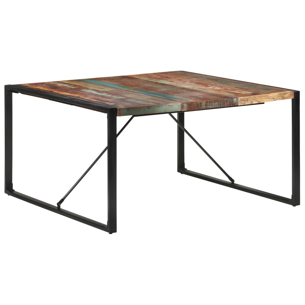 vidaXL Dining Table 140x140x75 cm Solid Reclaimed Wood