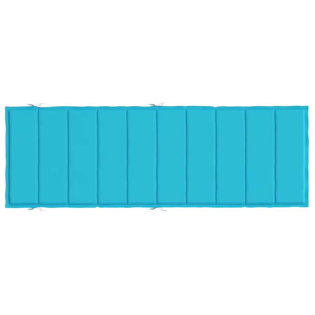 vidaXL Sun Lounger Cushion Turquoise Oxford Fabric