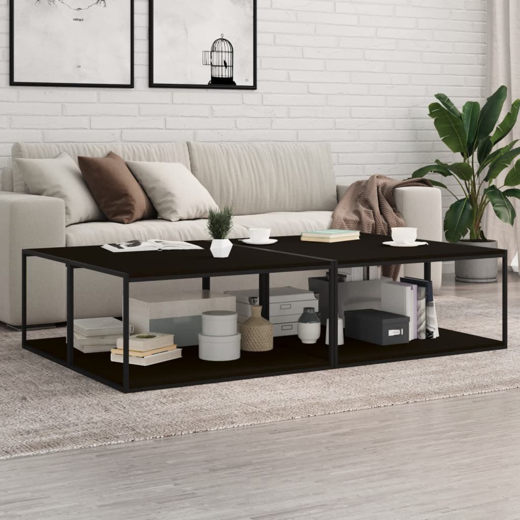 vidaXL Bookshelf Boards 8 pcs Black 80x50x1.5 cm Engineered Wood