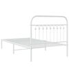vidaXL Metal Bed Frame without Mattress with Headboard White 100x190cm