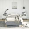 vidaXL Bed Frame without Mattress Light Grey 100x190 cm Twin Fabric
