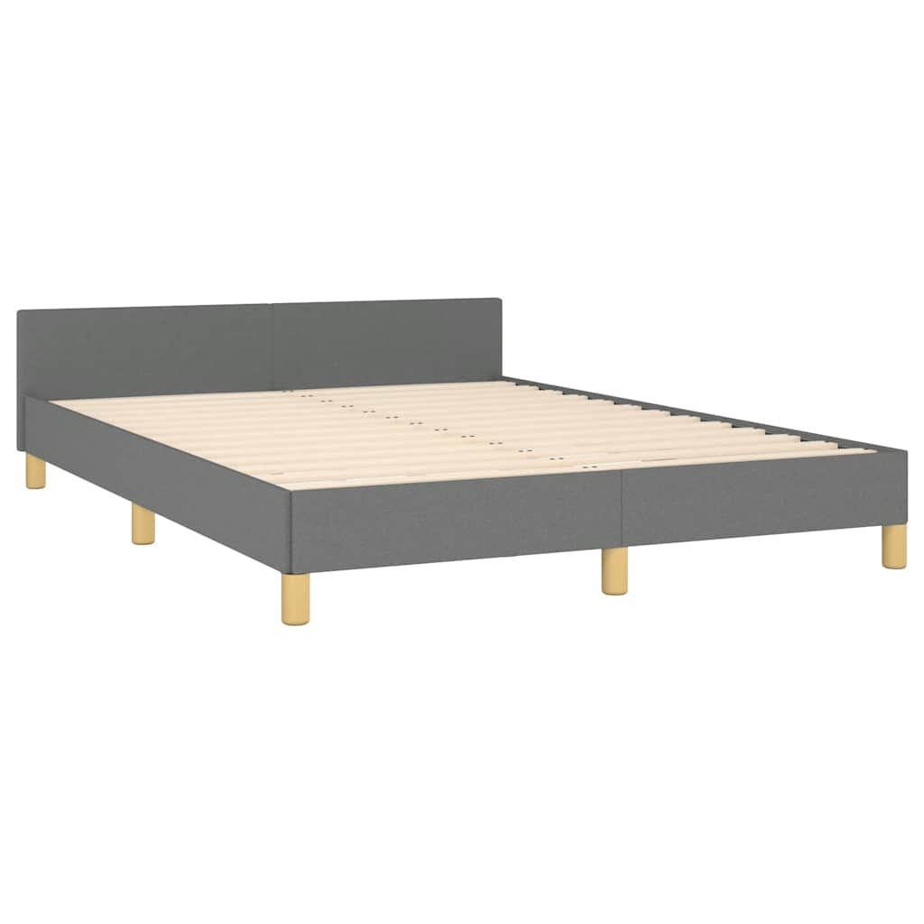 vidaXL Bed Frame without Mattress Dark Grey California King Fabric