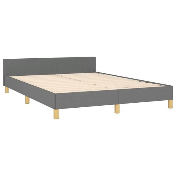vidaXL Bed Frame without Mattress Dark Grey California King Fabric
