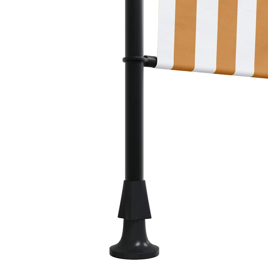 vidaXL Outdoor Roller Blind Orange and White 150x270 cm Fabric&Steel