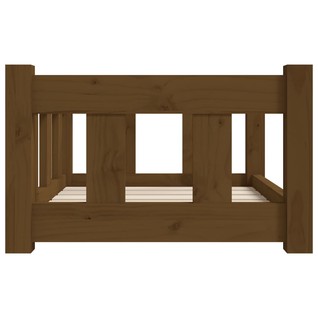 vidaXL Dog Bed Honey Brown 55.5x45.5x28 cm Solid Wood Pine