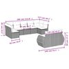 vidaXL 9 Piece Garden Sofa Set with Cushions Black Poly Rattan