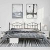 vidaXL Metal Bed Frame without Mattress with Headboard Black 183x213cm
