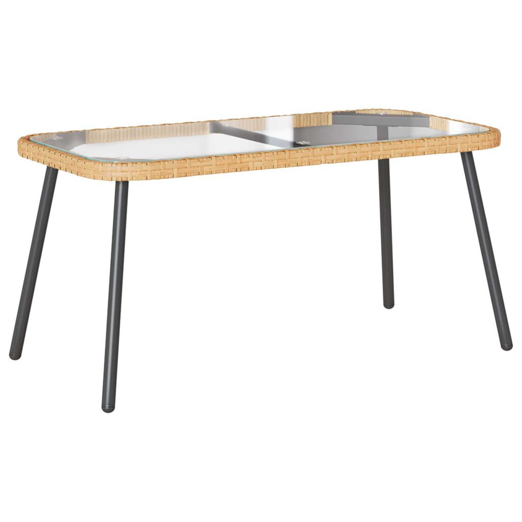 vidaXL Coffee Table Natural 90x45x42 cm Poly Rattan