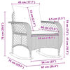 vidaXL Garden Rocking Chair with Cushions Grey Poly Rattan