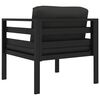 vidaXL Single Sofa with Cushions Aluminium Anthracite