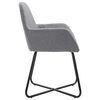 vidaXL Dining Chairs 2 pcs Light Grey Fabric