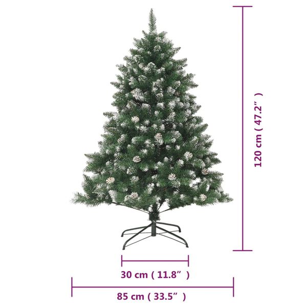 vidaXL Artificial Christmas Tree with Stand 120 cm PVC