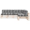 vidaXL Pallet Sofa Cushions 7 pcs Grey Check Pattern