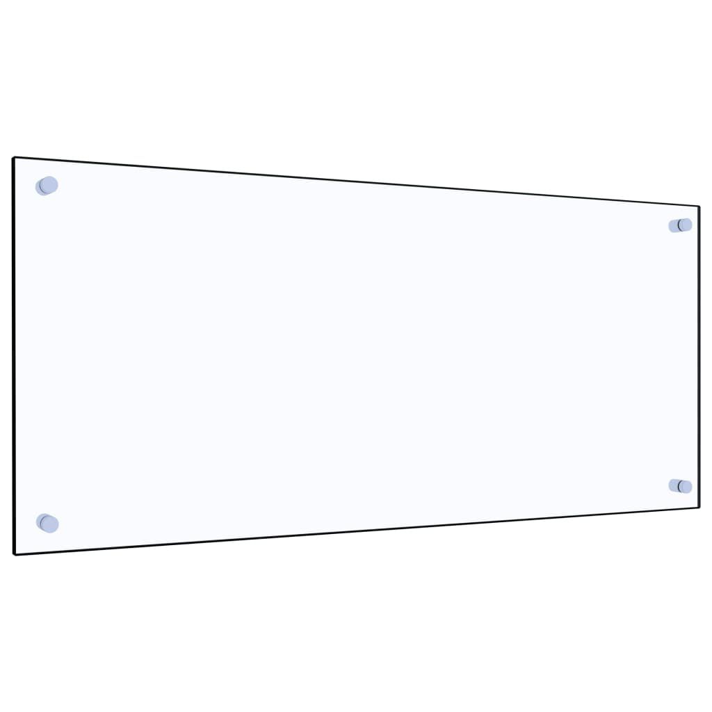 vidaXL Kitchen Backsplash Transparent 90 x 40 cm Tempered Glass