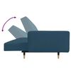 vidaXL 2-Seater Sofa Bed with Two Pillows Black Velvet
