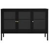 vidaXL Sideboard Black 105x35x70 cm Steel and Glass