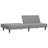vidaXL 2-Seater Sofa Bed Light Grey Velvet