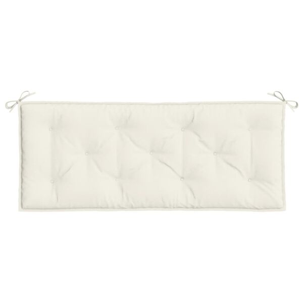 vidaXL Garden Bench Cushions 2 pcs Melange Cream 120x50x7 cm Fabric