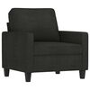 vidaXL 3 Piece Sofa Set with Cushions Black Fabric