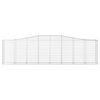 vidaXL Arched Gabion Baskets 5 pcs 400x50x100/120 cm Galvanised Iron