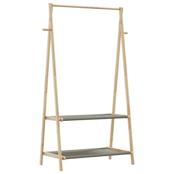 vidaXL Clothes Rack with Shelves 96x45.5x150.5 cm Bamboo