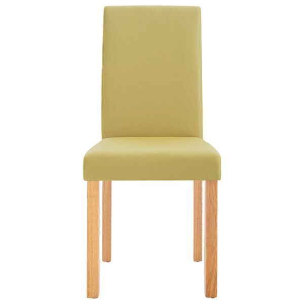 vidaXL Dining Chairs 4 pcs Green Fabric