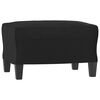 vidaXL 3 Piece Sofa Set with Cushions Black Faux Leather