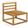 vidaXL 3 Piece Garden Lounge Set with Cream Cushions Solid Acacia Wood
