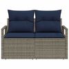 vidaXL Garden Sofa with Cushion 120 x 62 x 69 cm Poly Rattan