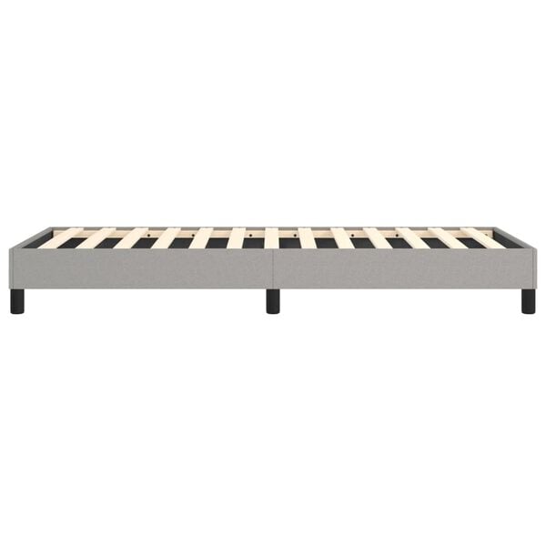 vidaXL Bed Frame without Mattress Light Grey Twin Fabric (US Only)