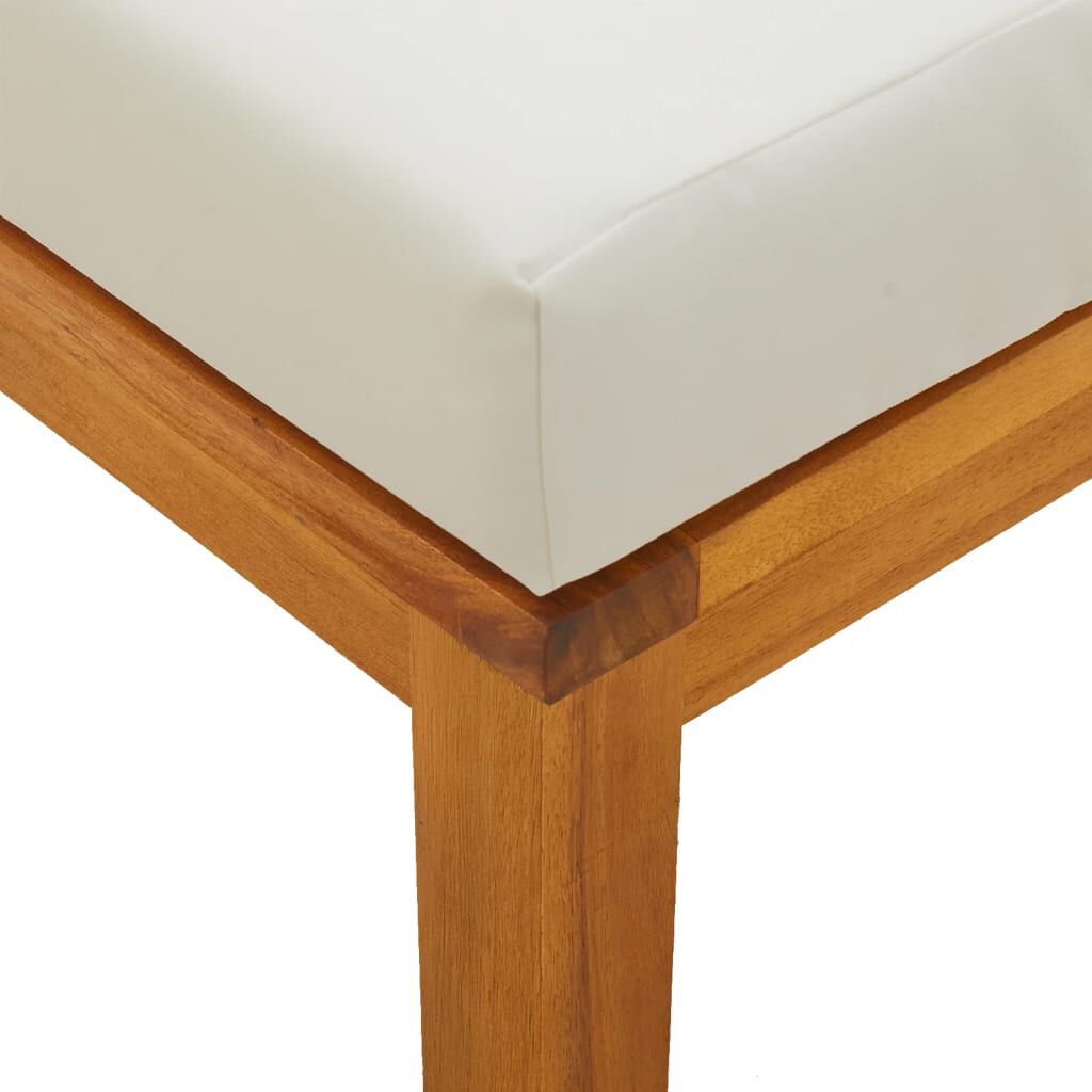 vidaXL Garden Stools with Cushions 2 pcs 40x40x42 cm Solid Wood Acacia
