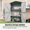 vidaXL Garden Shed Green 116x45x175 cm Galvanised Steel