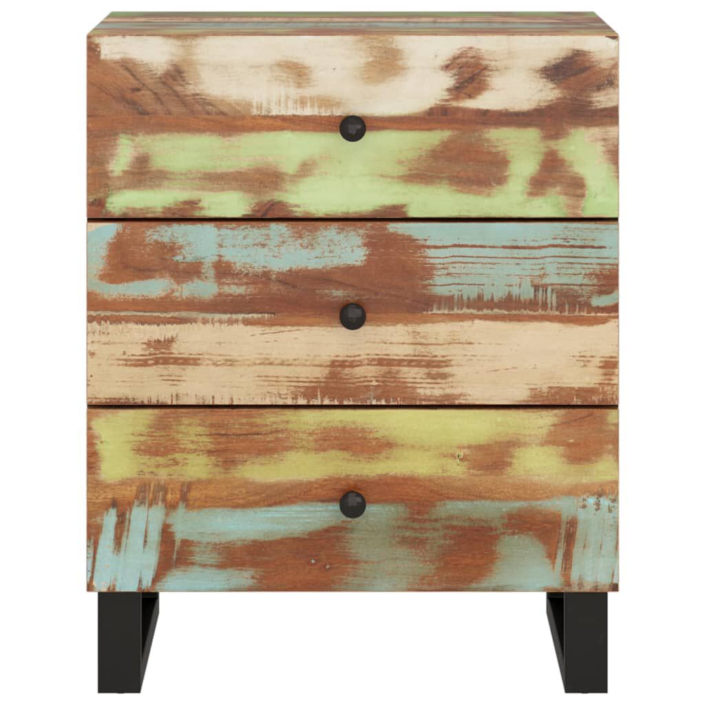 vidaXL Bedside Cabinet 50x33x62cm Solid Wood Reclaimed&Engineered Wood
