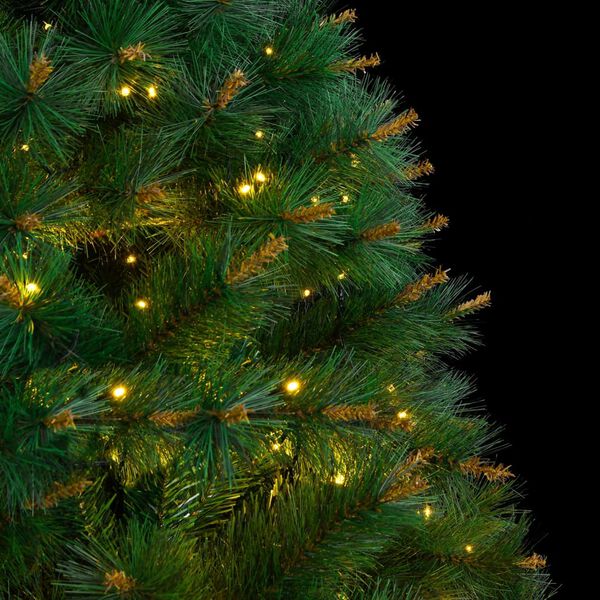vidaXL Artificial Hinged Christmas Tree 300 LEDs 210 cm