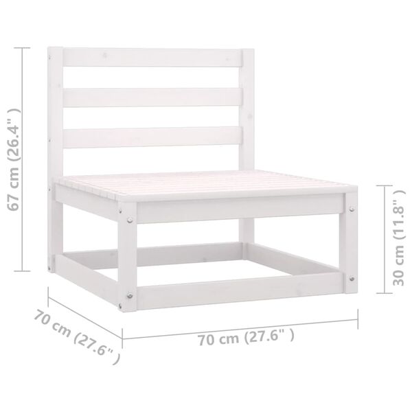 vidaXL 4-Seater Garden Sofa with Cushions Solid Pinewood