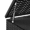vidaXL Garden Cushion Box PE Rattan 100x49x103.5 cm Black