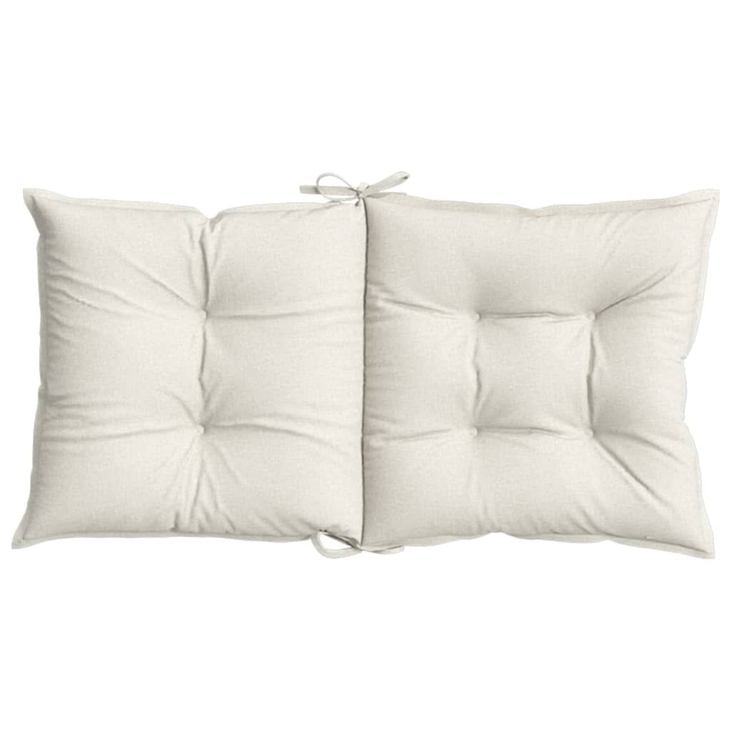 vidaXL Lowback Chair Cushions 6 pcs Melange Cream 100x50x7 cm Fabric