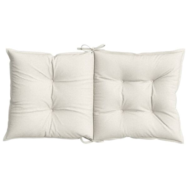 vidaXL Lowback Chair Cushions 6 pcs Melange Cream 100x50x7 cm Fabric