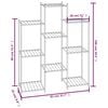 vidaXL Flower Stand 83x25x100 cm Black Iron