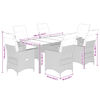 vidaXL 7 Piece Garden Dining Set with Cushions Black Poly Rattan