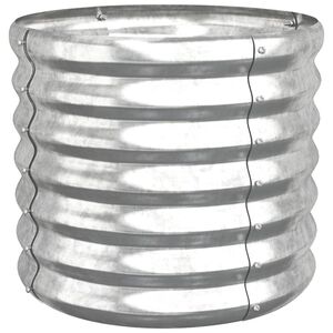 vidaXL Garden Planter Galvanised Steel 40x40x36 cm Silver