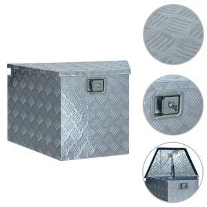 vidaXL Aluminium Box 737/381x410x460 mm Silver