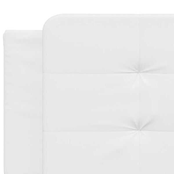 vidaXL Bed Frame with LED without Mattress "Zadar" White 152x203 cm
