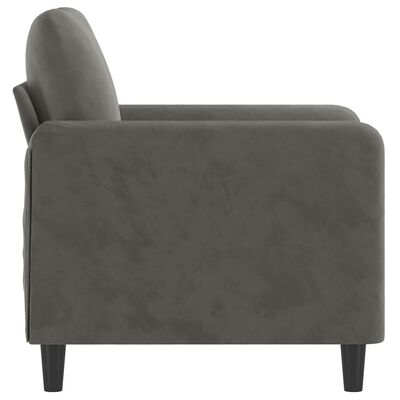 vidaXL Sofa Chair Dark Grey 60 cm Velvet