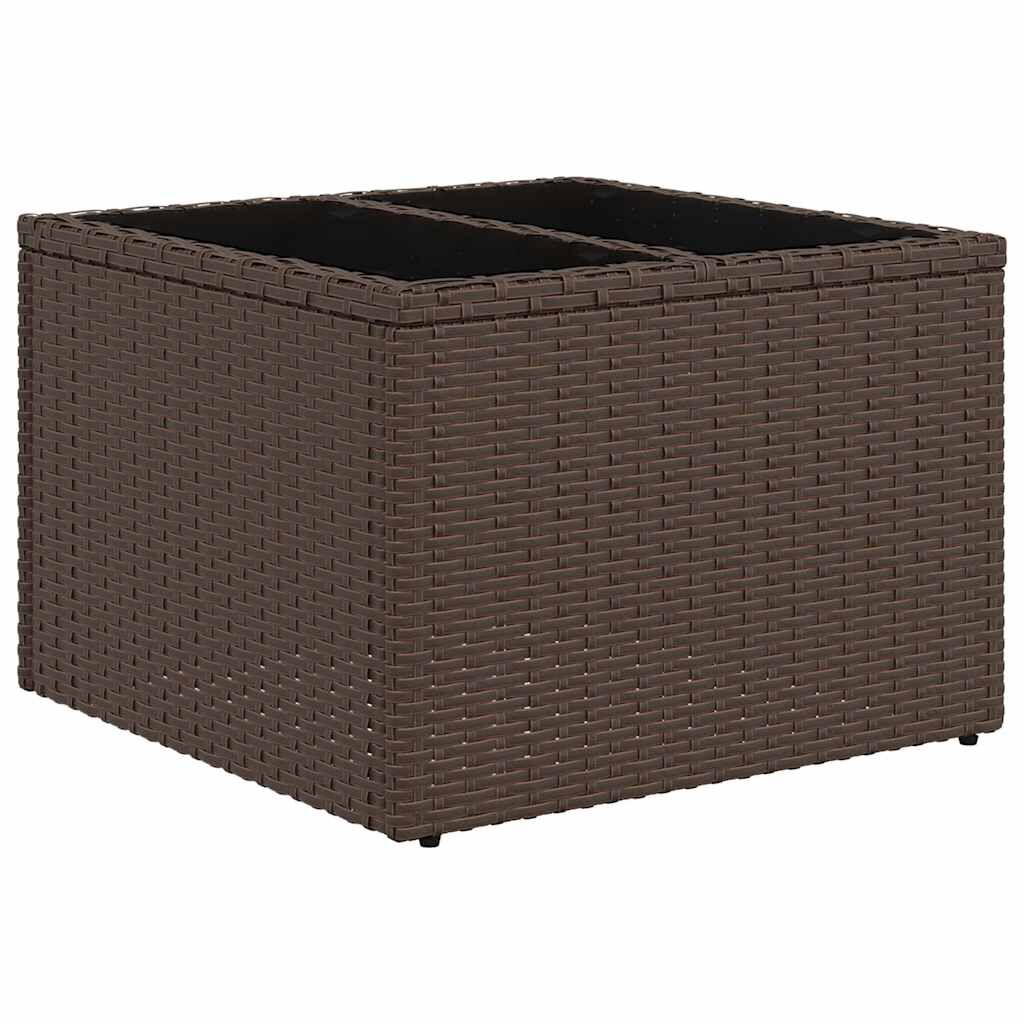vidaXL 6 Piece Garden Sofa Set with Cushions Brown Poly Rattan
