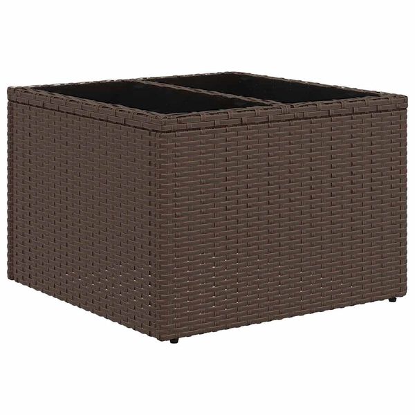 vidaXL 6 Piece Garden Sofa Set with Cushions Brown Poly Rattan
