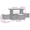 vidaXL Garden Dining Set 4 pcs Black Poly rattan