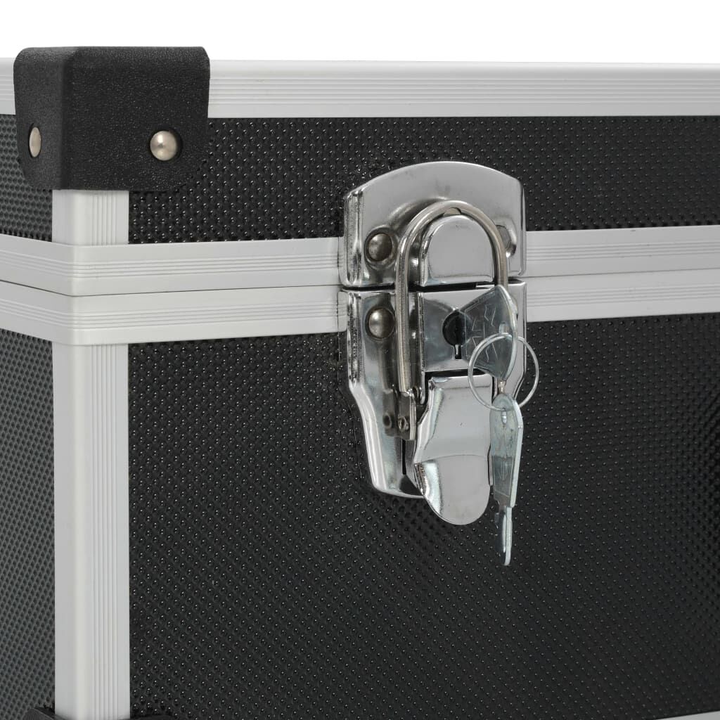 vidaXL Tool Suitcase 46x33x16 cm Black Aluminium