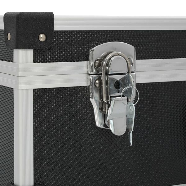 vidaXL Tool Suitcase 46x33x16 cm Black Aluminium